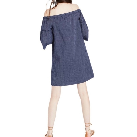 Madewell Off the Shoulder Bell Sleeve Dress - Picture 3 of 13